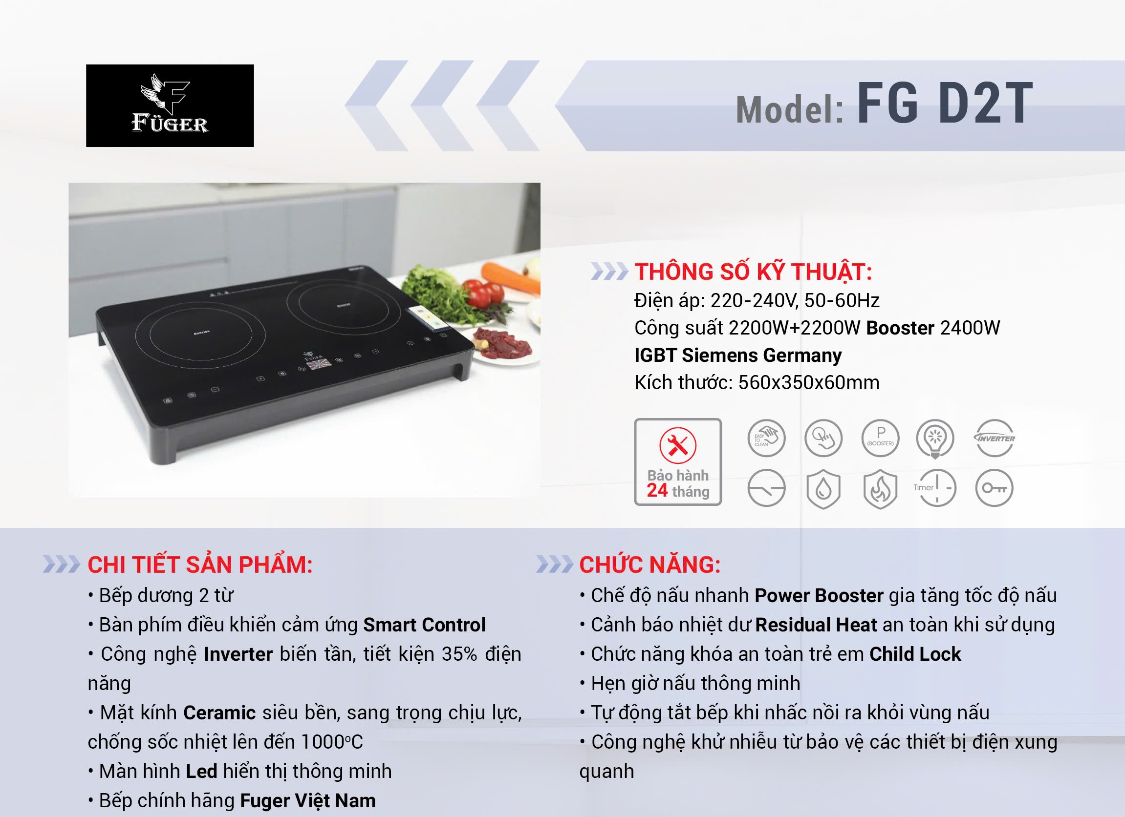 Bếp Từ Đôi Dương Fuger